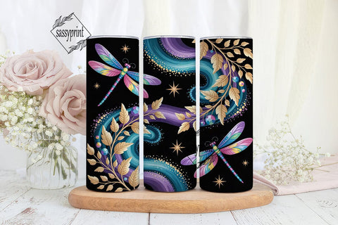 Magical Dragonfly 20oz Tumbler Wrap Sublimation sassyprint 