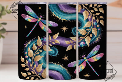 Magical Dragonfly 20oz Tumbler Wrap Sublimation sassyprint 