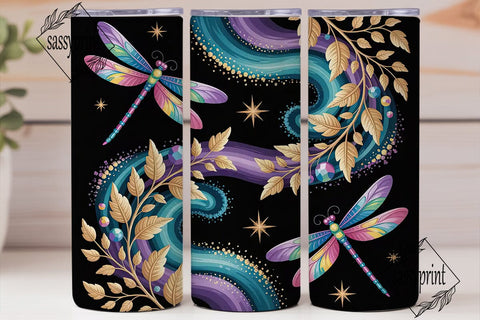 Magical Dragonfly 20oz Tumbler Wrap Sublimation sassyprint 