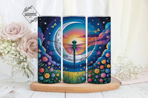 Magical Dragonfly 20oz Tumbler Wrap Sublimation sassyprint 