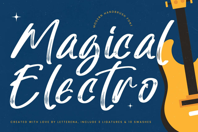 Magical Electro - Modern Handbrush Font Font Letterena Studios 
