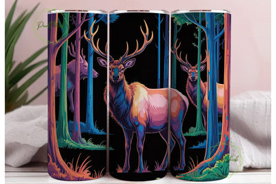Magical Elk 20oz Tumbler Wrap Sublimation PixelChick 
