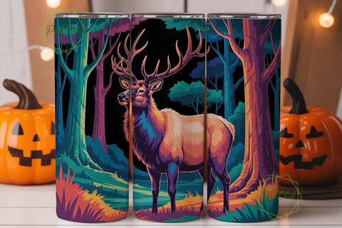 Magical Elk 20oz Tumbler Wrap Sublimation PixelChick 