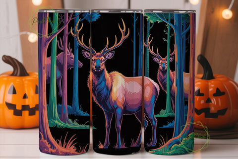 Magical Elk 20oz Tumbler Wrap Sublimation PixelChick 