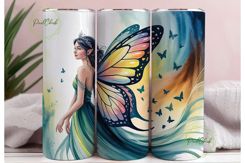 Magical Fairy 20oz Tumbler Wrap Sublimation PixelChick 