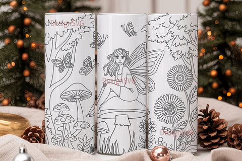 Magical Fairy Forest 20oz Tumbler Wrap Sublimation DesignSVG 