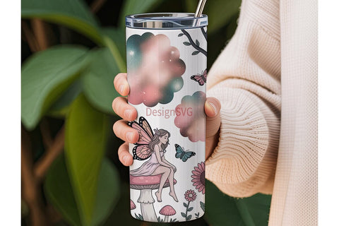Magical Fairy Forest 20oz Tumbler Wrap Sublimation DesignSVG 
