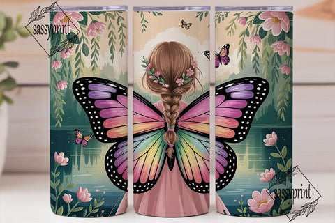 Magical Fairy Girl 20oz Tumbler Wrap Sublimation sassyprint 