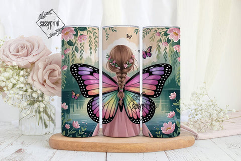 Magical Fairy Girl 20oz Tumbler Wrap Sublimation sassyprint 