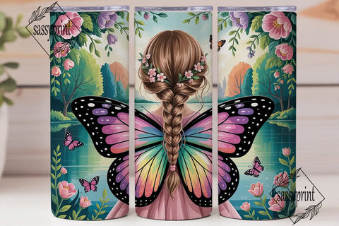 Magical Fairy Girl 20oz Tumbler Wrap Sublimation sassyprint 