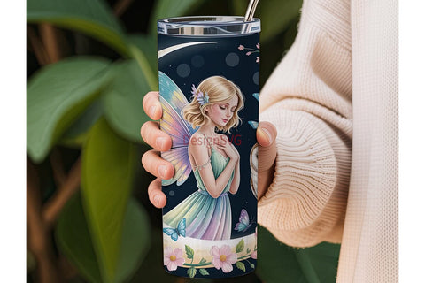 Magical Fairy & Owl 20oz Tumbler Design Sublimation DesignSVG 