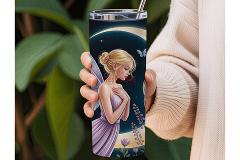 Magical Fairy & Owl 20oz Tumbler Design Sublimation DesignSVG 