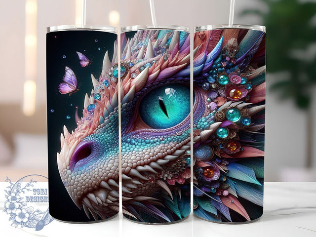 Magical Fantasy Dragon Tumbler Wrap, Magical Creature Sublimation, Mythical Dragon Drinkware, 20oz Skinny Tumbler Wrap, Enchanted Fantasy Wrap, Mystical Dragon Design, Legendary Creature Tumbler Sublimation ToriDesigns 