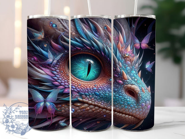 Magical Fantasy Dragon Tumbler Wrap, Magical Creature Sublimation, Mythical Dragon Drinkware, 20oz Skinny Tumbler Wrap, Enchanted Fantasy Wrap, Mystical Dragon Design, Legendary Creature Tumbler Sublimation ToriDesigns 