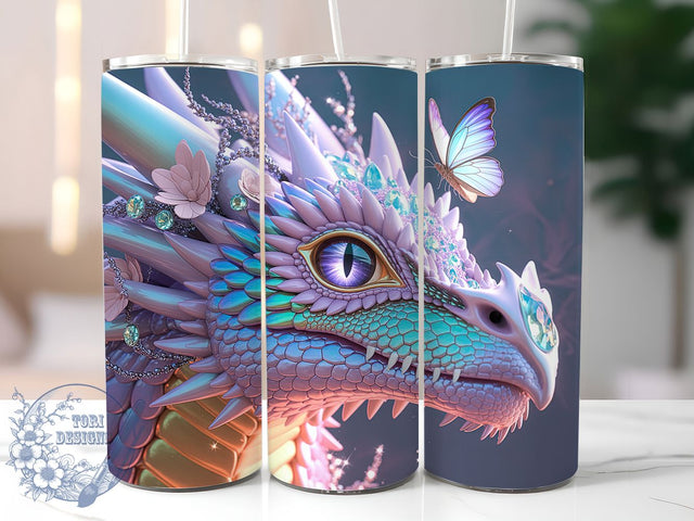 Magical Fantasy Dragon Tumbler Wrap, Magical Creature Sublimation, Mythical Dragon Drinkware, 20oz Skinny Tumbler Wrap, Enchanted Fantasy Wrap, Mystical Dragon Design, Legendary Creature Tumbler Sublimation ToriDesigns 