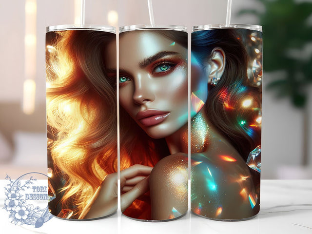 Magical Fantasy Girl Tumbler Wrap, Magical Woman Wrap, 20oz Tumbler Sublimation, Enchanted Beauty Design, Mystical Sorceress Sublimation, Ethereal Goddess Tumbler, Whimsical Magic Wrap Sublimation ToriDesigns 