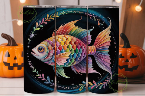 Magical Fish 20oz Tumbler Wrap Sublimation PixelChick 
