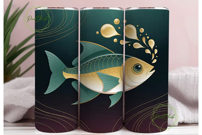 Magical Fish 20oz Tumbler Wrap Sublimation PixelChick 
