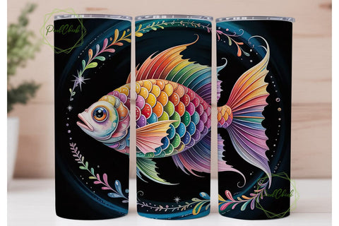 Magical Fish 20oz Tumbler Wrap Sublimation PixelChick 