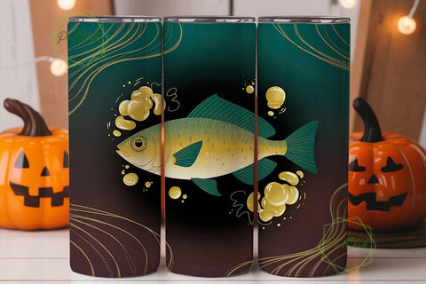 Magical Fish 20oz Tumbler Wrap Sublimation PixelChick 