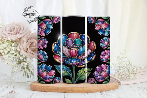 Magical Floral 20oz Tumbler Wrap Sublimation sassyprint 