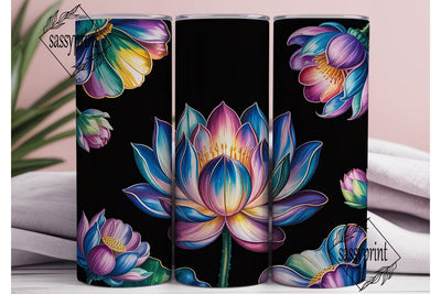 Magical Floral 20oz Tumbler Wrap Sublimation sassyprint 
