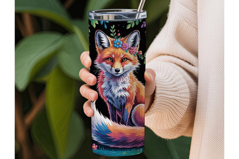 Magical Fox 20oz Tumbler Wrap Sublimation DesignSVG 