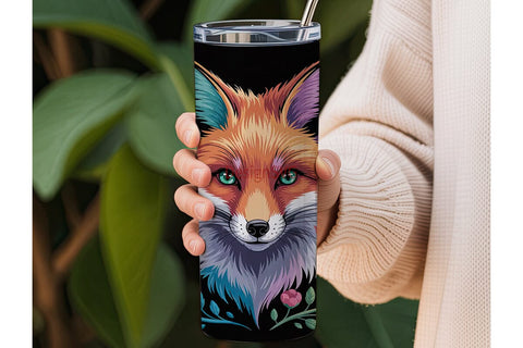 Magical Fox 20oz Tumbler Wrap Sublimation DesignSVG 