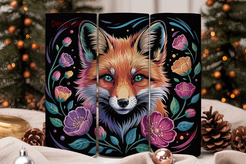 Magical Fox 20oz Tumbler Wrap Sublimation DesignSVG 
