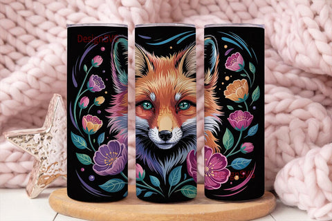 Magical Fox 20oz Tumbler Wrap Sublimation DesignSVG 