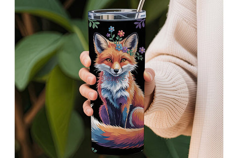 Magical Fox 20oz Tumbler Wrap Sublimation DesignSVG 