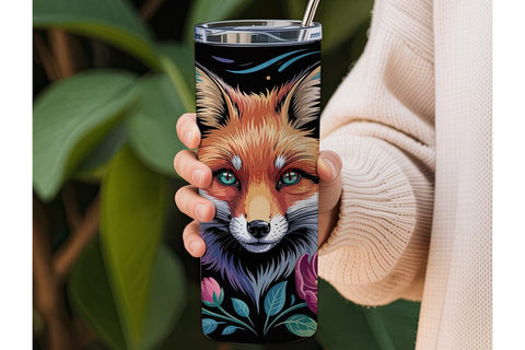 Magical Fox 20oz Tumbler Wrap Sublimation DesignSVG 