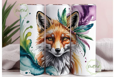 Magical Fox 20oz Tumbler Wrap Sublimation PixelChick 