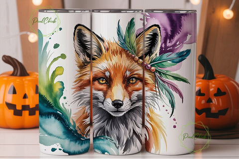 Magical Fox 20oz Tumbler Wrap Sublimation PixelChick 