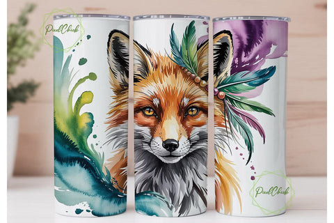 Magical Fox 20oz Tumbler Wrap Sublimation PixelChick 
