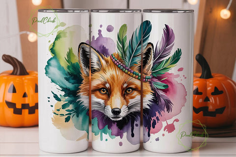 Magical Fox 20oz Tumbler Wrap Sublimation PixelChick 