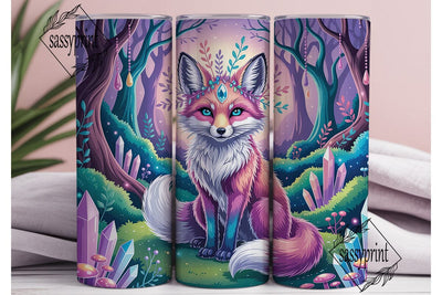 Magical Fox Crystal Forest 20oz Tumbler Sublimation sassyprint 
