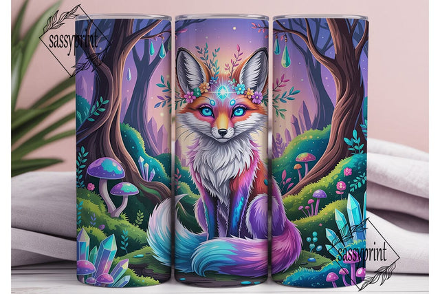 Magical Fox Crystal Forest 20oz Tumbler Sublimation sassyprint 