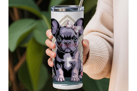 Magical French Bulldog 20oz Tumbler Wrap Sublimation DesignSVG 