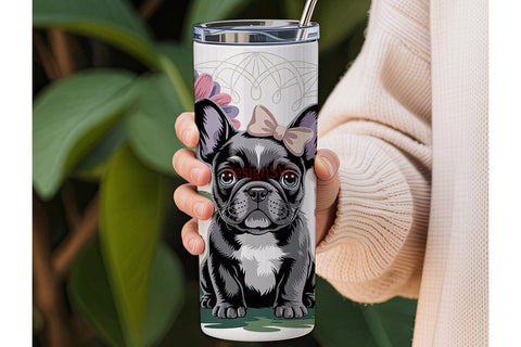 Magical French Bulldog 20oz Tumbler Wrap Sublimation DesignSVG 