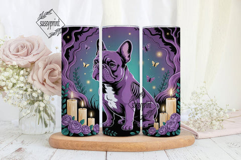 Magical French Bulldog 20oz Tumbler Wrap Sublimation sassyprint 