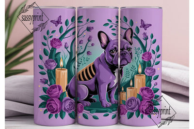 Magical French Bulldog 20oz Tumbler Wrap Sublimation sassyprint 