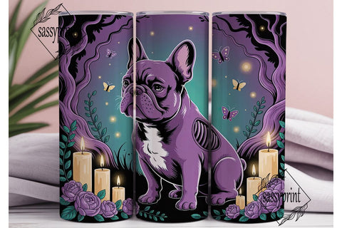 Magical French Bulldog 20oz Tumbler Wrap Sublimation sassyprint 