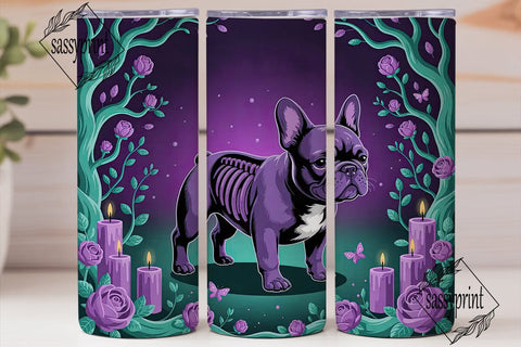 Magical French Bulldog 20oz Tumbler Wrap Sublimation sassyprint 