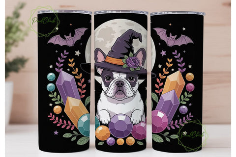 Magical Frenchie Halloween 20oz Tumbler Sublimation PixelChick 
