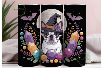 Magical Frenchie Halloween 20oz Tumbler Sublimation PixelChick 
