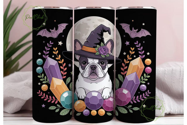 Magical Frenchie Halloween 20oz Tumbler Sublimation PixelChick 