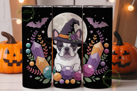 Magical Frenchie Halloween 20oz Tumbler Sublimation PixelChick 