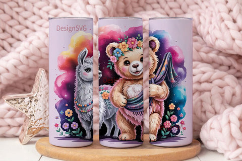 Magical Friends 20oz Tumbler Wrap Sublimation DesignSVG 