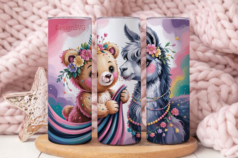 Magical Friends 20oz Tumbler Wrap Sublimation DesignSVG 